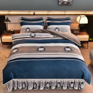 Parure de Draps en Velours de Lait Épais et Confortable de Style Moderne