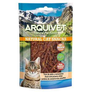 ARQUIVET Lanières de canard et de crevettes 50 Gr Chat